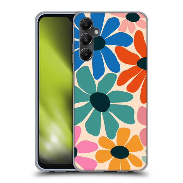 Gabriela Thomeu Retro Fun Floral Rainbow Color Soft Gel Case for Samsung Galaxy A05s