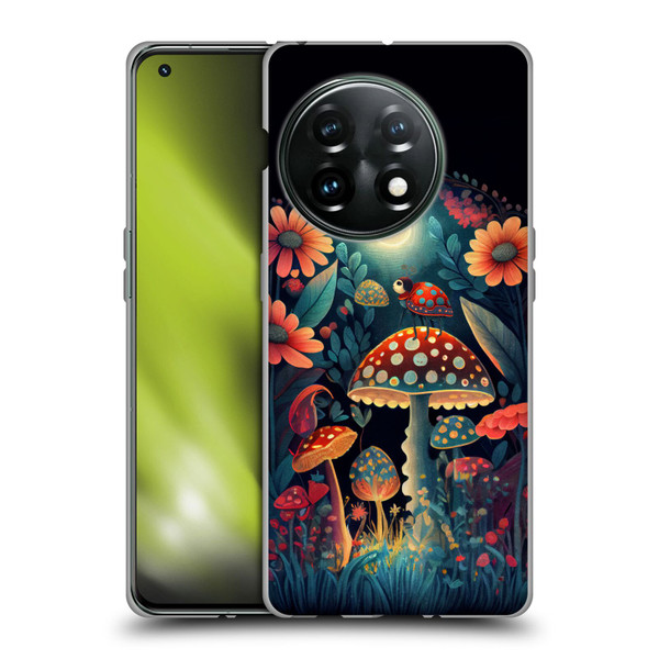 JK Stewart Graphics Ladybug On Mushroom Soft Gel Case for OnePlus 11 5G