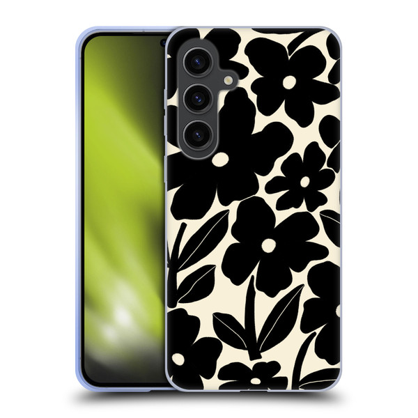 Gabriela Thomeu Retro Black And White Groovy Soft Gel Case for Samsung Galaxy S24+ 5G
