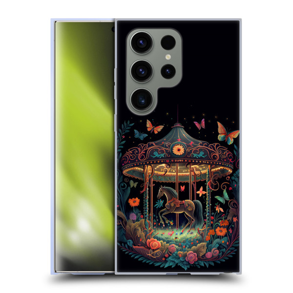 JK Stewart Graphics Carousel Dark Knight Garden Soft Gel Case for Samsung Galaxy S24 Ultra 5G