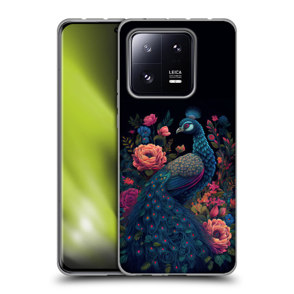 JK Stewart Graphics Peacock In Night Garden Soft Gel Case for Xiaomi 13 Pro 5G