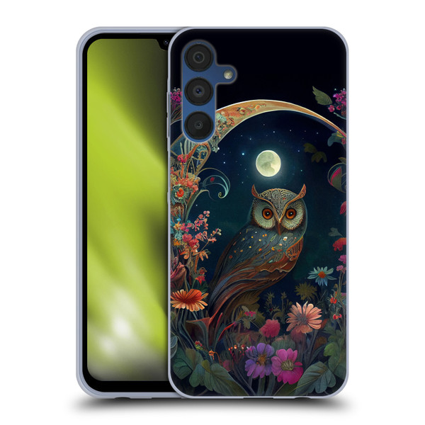 JK Stewart Key Art Owl Soft Gel Case for Samsung Galaxy A15