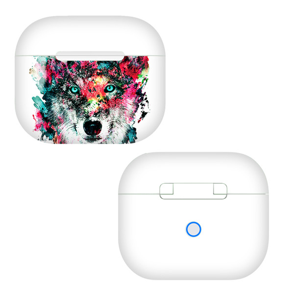Riza Peker Artwork Wolf Vinyl Sticker Skin Decal Cover for Apple AirPods 3 3rd Gen Charging Case
