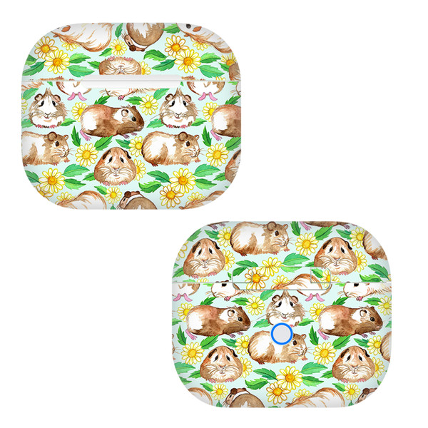 Micklyn Le Feuvre Assorted Guinea Pigs And Daisies Vinyl Sticker Skin Decal Cover for Apple AirPods 3 3rd Gen Charging Case