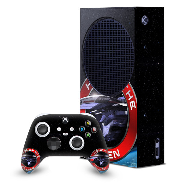 EA Bioware Mass Effect Graphics Normandy SR1 Game Console Wrap and Game Controller Skin Bundle for Microsoft Series S Console & Controller