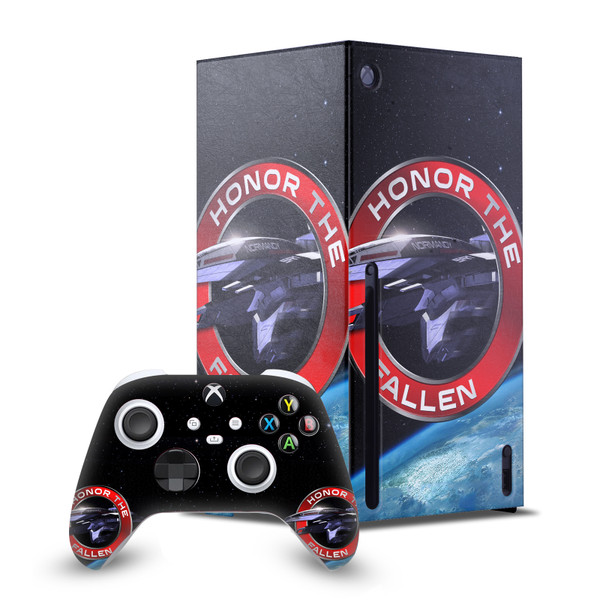 EA Bioware Mass Effect Graphics Normandy SR1 Game Console Wrap and Game Controller Skin Bundle for Microsoft Series X Console & Controller