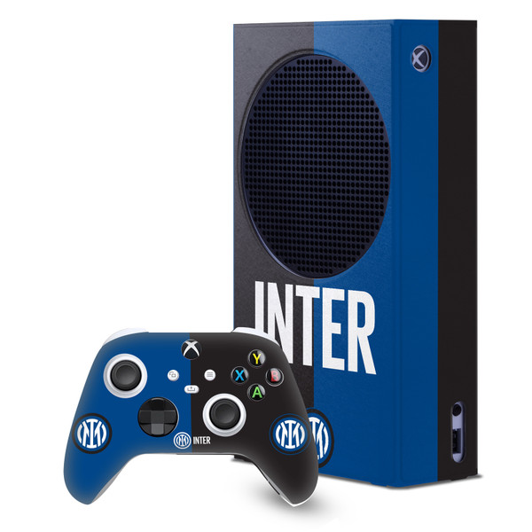 Fc Internazionale Milano Badge Inter Milano Logo Game Console Wrap and Game Controller Skin Bundle for Microsoft Series S Console & Controller