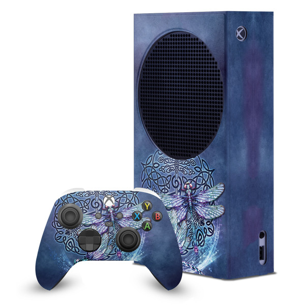 Brigid Ashwood Art Mix Dragonfly Game Console Wrap and Game Controller Skin Bundle for Microsoft Series S Console & Controller