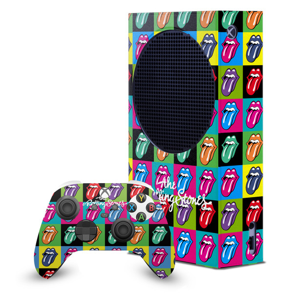 The Rolling Stones Art Pop-Art Tongue Logo Game Console Wrap and Game Controller Skin Bundle for Microsoft Series S Console & Controller