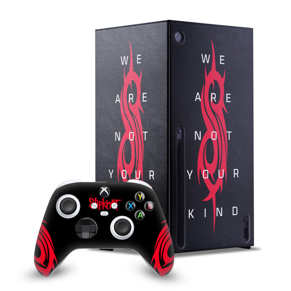 Slipknot We Are Not Your Kind Logo Game Console Wrap and Game Controller Skin Bundle for Microsoft Series X Console & Controller