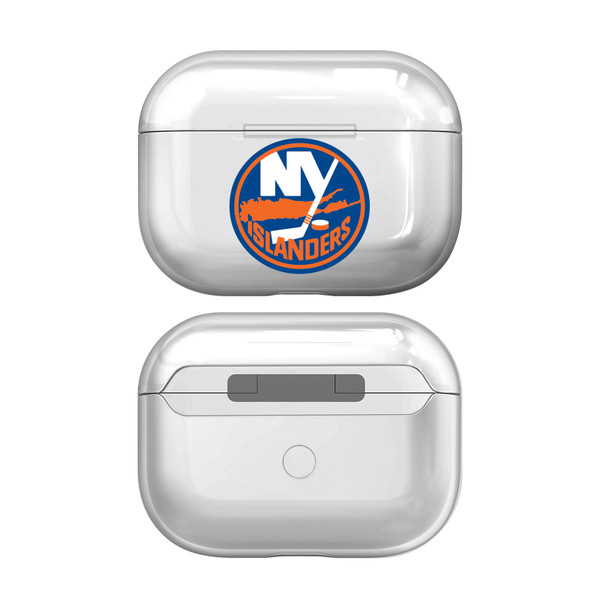 NHL Team Logo New York Islanders Clear Hard Crystal Cover Case for Apple AirPods Pro 2 Charging Case