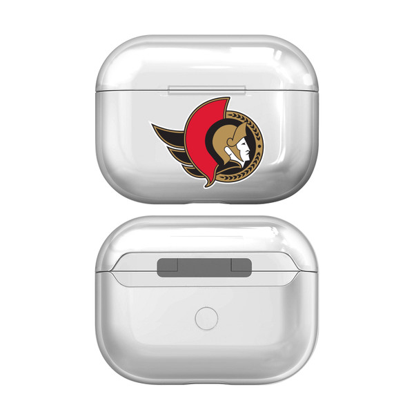 NHL Team Logo Ottawa Senators Clear Hard Crystal Cover Case for Apple AirPods Pro 2 Charging Case
