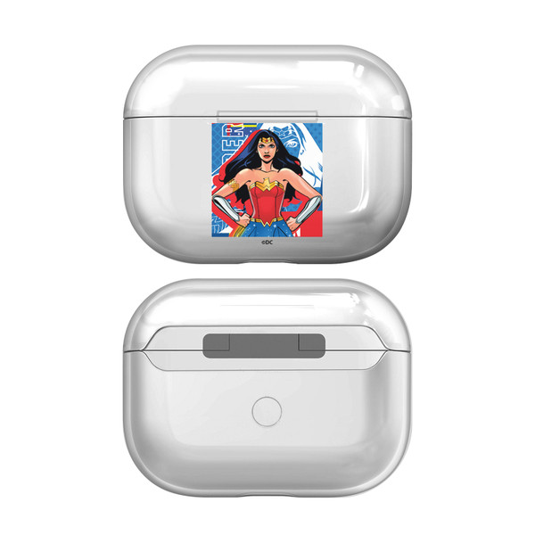 DC Women Core Compositions Wonder Woman Clear Hard Crystal Cover Case for Apple AirPods Pro 2 Charging Case