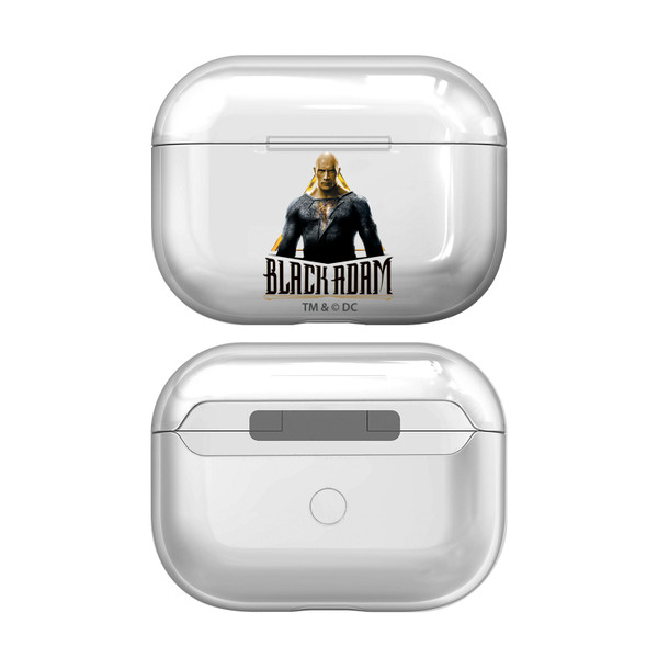 Black Adam Graphics Black Adam Clear Hard Crystal Cover Case for Apple AirPods Pro 2 Charging Case