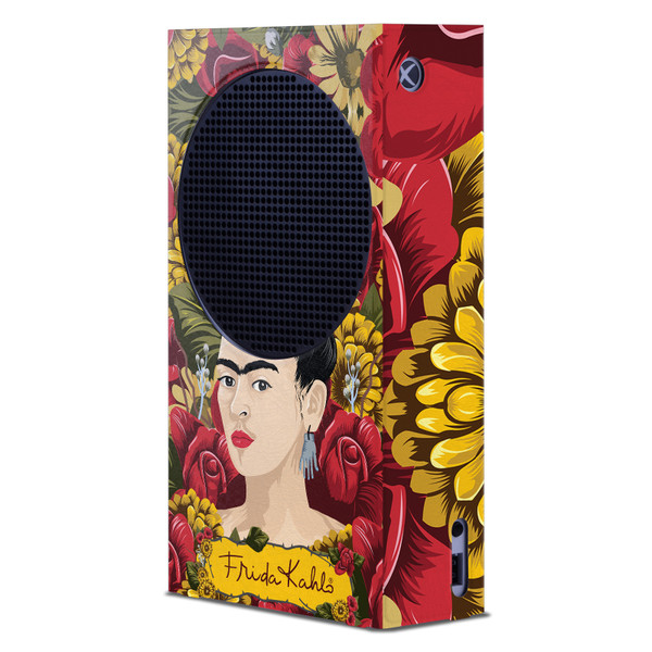 Frida Kahlo Floral Portrait Pattern Game Console Wrap Case Cover for Microsoft Xbox Series S Console