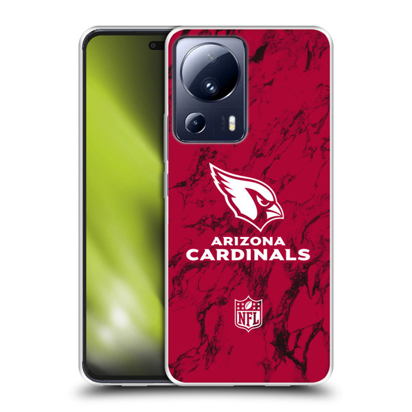 NFL Arizona Cardinals Graphics Coloured Marble Soft Gel Case for Xiaomi 13 Lite 5G