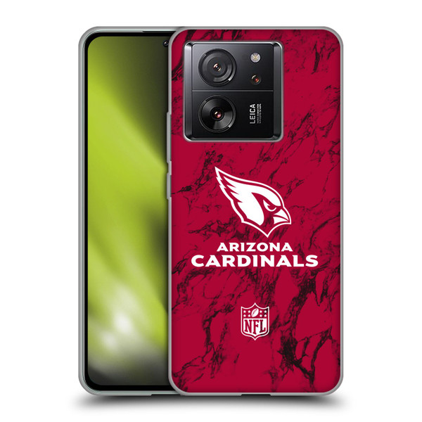 NFL Arizona Cardinals Graphics Coloured Marble Soft Gel Case for Xiaomi 13T 5G / 13T Pro 5G