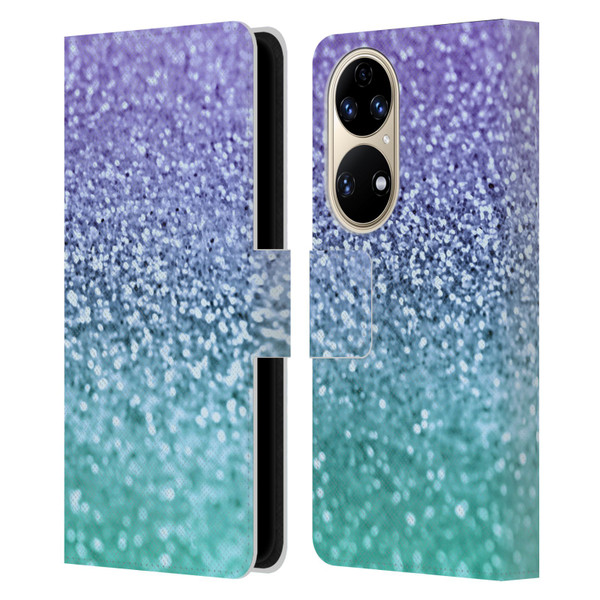 Monika Strigel Glitter Collection Lavender Leather Book Wallet Case Cover For Huawei P50