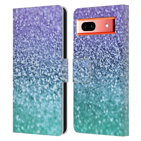 Monika Strigel Glitter Collection Lavender Leather Book Wallet Case Cover For Google Pixel 7a