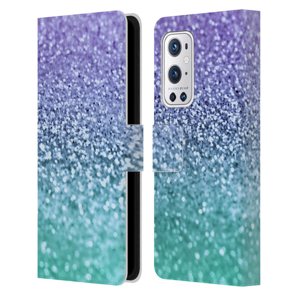 Monika Strigel Glitter Collection Lavender Leather Book Wallet Case Cover For OnePlus 9 Pro