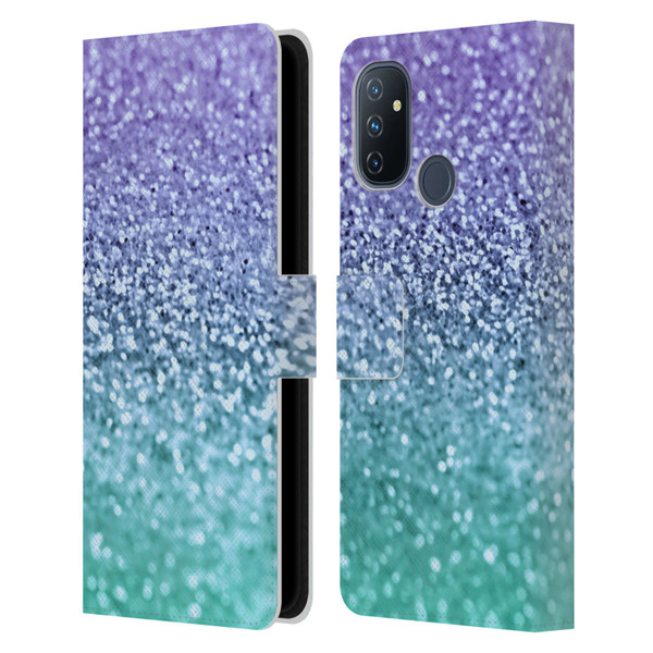 Monika Strigel Glitter Collection Lavender Leather Book Wallet Case Cover For OnePlus Nord N100