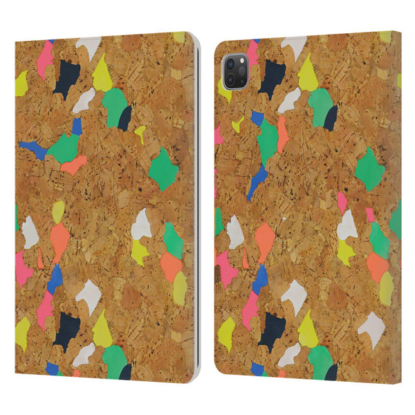 Ninola Freeform Patterns Vibrant Cork Leather Book Wallet Case Cover For Apple iPad Pro 11 2020 / 2021 / 2022