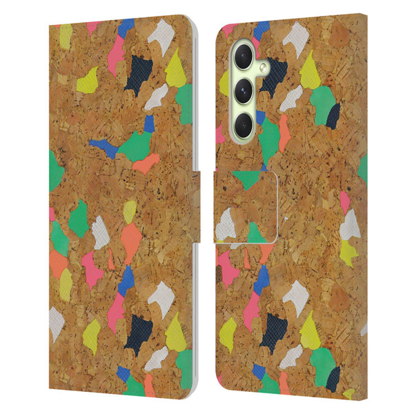 Ninola Freeform Patterns Vibrant Cork Leather Book Wallet Case Cover For Samsung Galaxy A54 5G