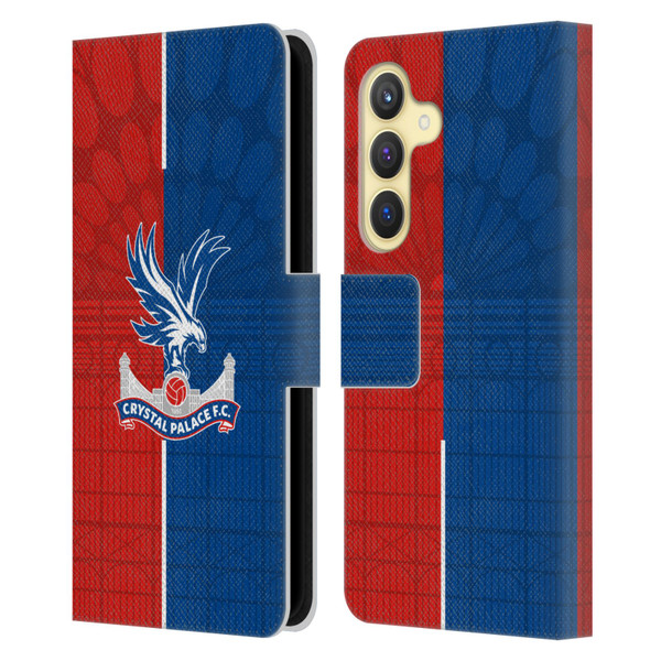 Crystal Palace FC 2023/24 Crest Kit Home Leather Book Wallet Case Cover For Samsung Galaxy S24 5G