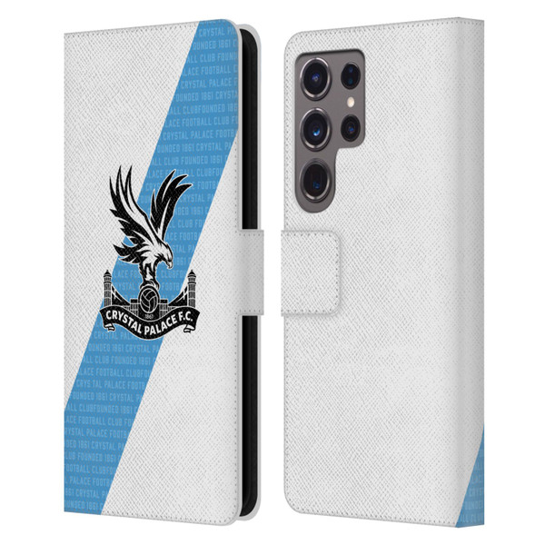 Crystal Palace FC 2023/24 Crest Kit Away Leather Book Wallet Case Cover For Samsung Galaxy S24 Ultra 5G