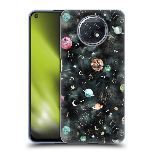Ninola Watercolor Patterns Space Galaxy Planets Soft Gel Case for Xiaomi Redmi Note 9T 5G