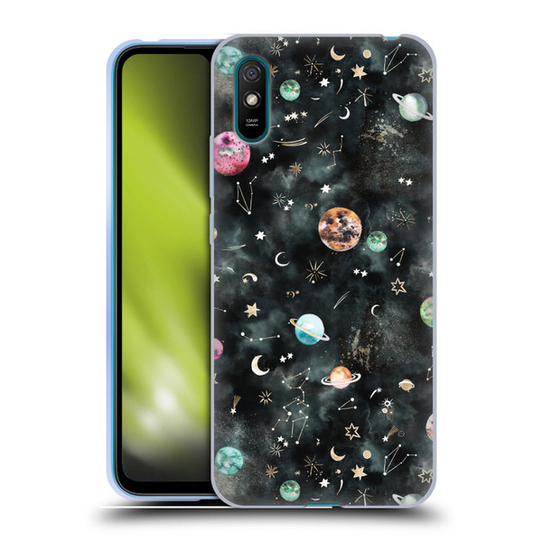Ninola Watercolor Patterns Space Galaxy Planets Soft Gel Case for Xiaomi Redmi 9A / Redmi 9AT