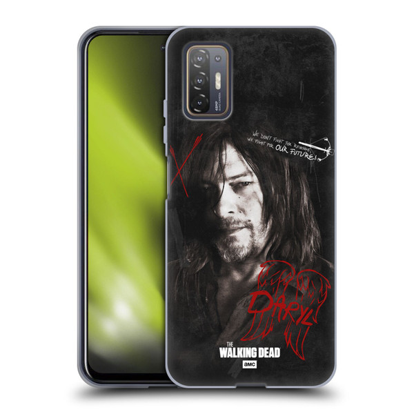 AMC The Walking Dead Daryl Dixon Iconic Grafitti Soft Gel Case for HTC Desire 21 Pro 5G