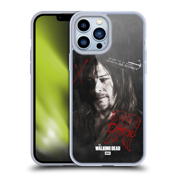 AMC The Walking Dead Daryl Dixon Iconic Grafitti Soft Gel Case for Apple iPhone 13 Pro Max