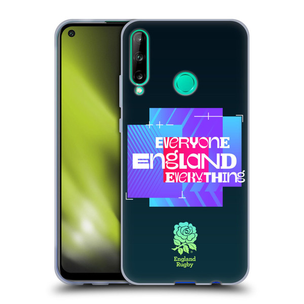 England Rugby Union This Rose Means Everything Slogan in Black Soft Gel Case for Huawei P40 lite E