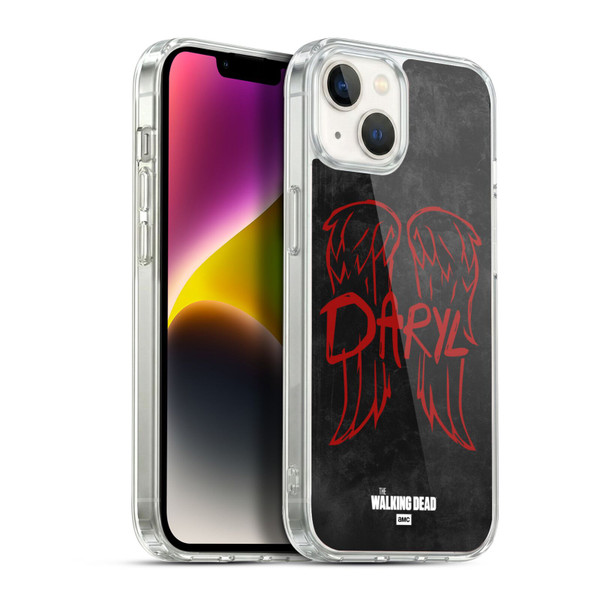 AMC The Walking Dead Daryl Dixon Iconic Wings Logo Soft Gel Case for Apple iPhone 14 Plus & MagSafe