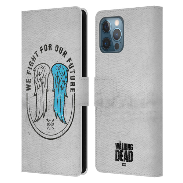 AMC The Walking Dead Daryl Dixon Iconic Wings Leather Book Wallet Case Cover For Apple iPhone 12 Pro Max