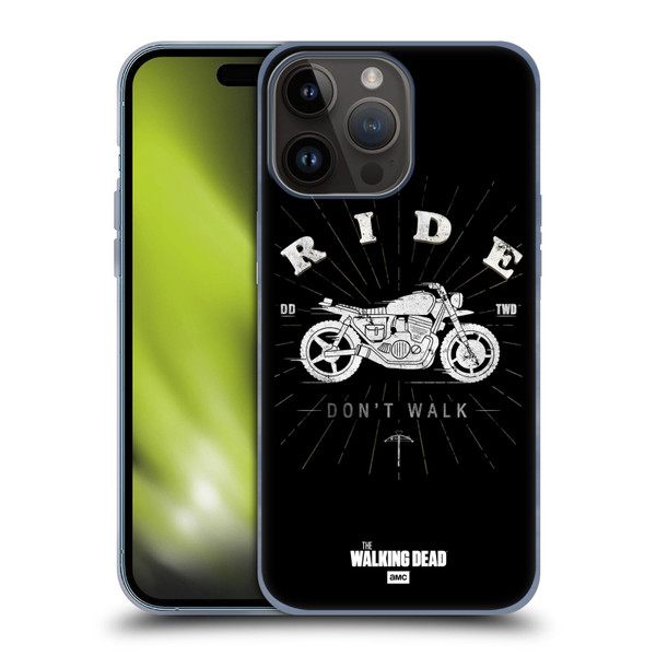 AMC The Walking Dead Daryl Dixon Iconic Ride Don't Walk Soft Gel Case for Apple iPhone 15 Pro Max
