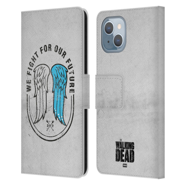 AMC The Walking Dead Daryl Dixon Iconic Wings Leather Book Wallet Case Cover For Apple iPhone 14