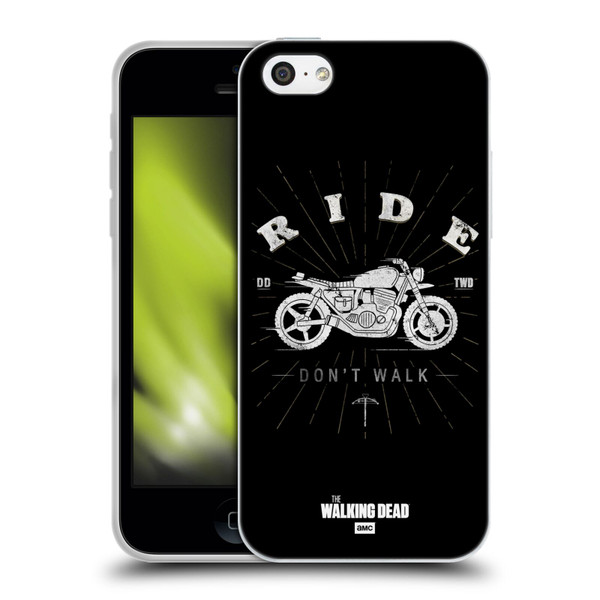 AMC The Walking Dead Daryl Dixon Iconic Ride Don't Walk Soft Gel Case for Apple iPhone 5c