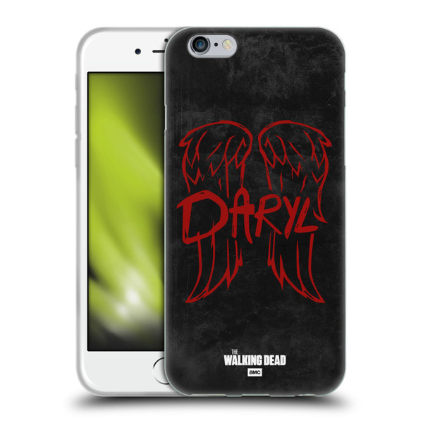 AMC The Walking Dead Daryl Dixon Iconic Wings Logo Soft Gel Case for Apple iPhone 6 / iPhone 6s