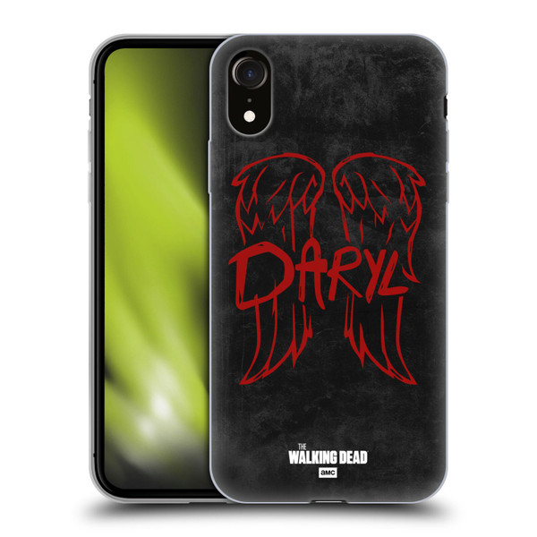 AMC The Walking Dead Daryl Dixon Iconic Wings Logo Soft Gel Case for Apple iPhone XR
