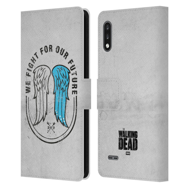 AMC The Walking Dead Daryl Dixon Iconic Wings Leather Book Wallet Case Cover For LG K22