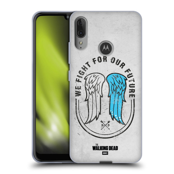 AMC The Walking Dead Daryl Dixon Iconic Wings Soft Gel Case for Motorola Moto E6 Plus