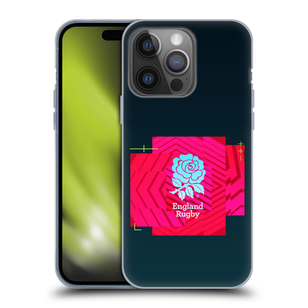 England Rugby Union This Rose Means Everything Logo in Black Soft Gel Case for Apple iPhone 14 Pro