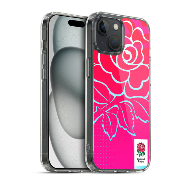England Rugby Union This Rose Means Everything Oversized Logo Soft Gel Case for Apple iPhone 15 & MagSafe