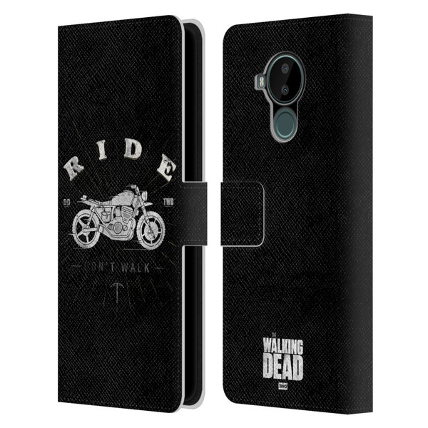 AMC The Walking Dead Daryl Dixon Iconic Ride Don't Walk Leather Book Wallet Case Cover For Nokia C30