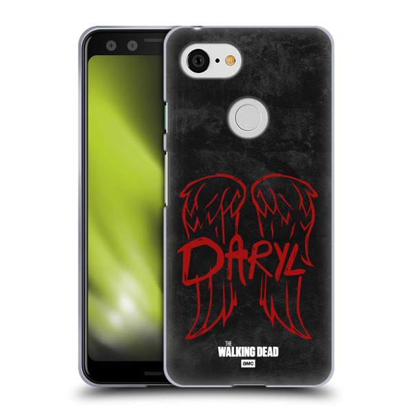 AMC The Walking Dead Daryl Dixon Iconic Wings Logo Soft Gel Case for Google Pixel 3