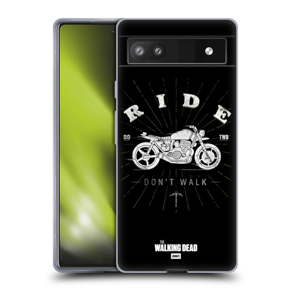 AMC The Walking Dead Daryl Dixon Iconic Ride Don't Walk Soft Gel Case for Google Pixel 6a