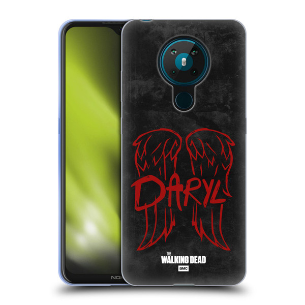 AMC The Walking Dead Daryl Dixon Iconic Wings Logo Soft Gel Case for Nokia 5.3