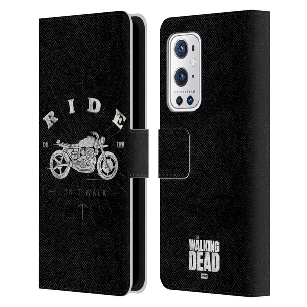 AMC The Walking Dead Daryl Dixon Iconic Ride Don't Walk Leather Book Wallet Case Cover For OnePlus 9 Pro